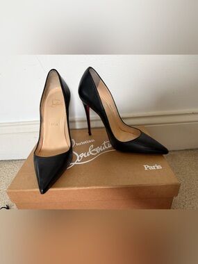 Christian Louboutin Black So Kate Pumps with Signature Red Soles